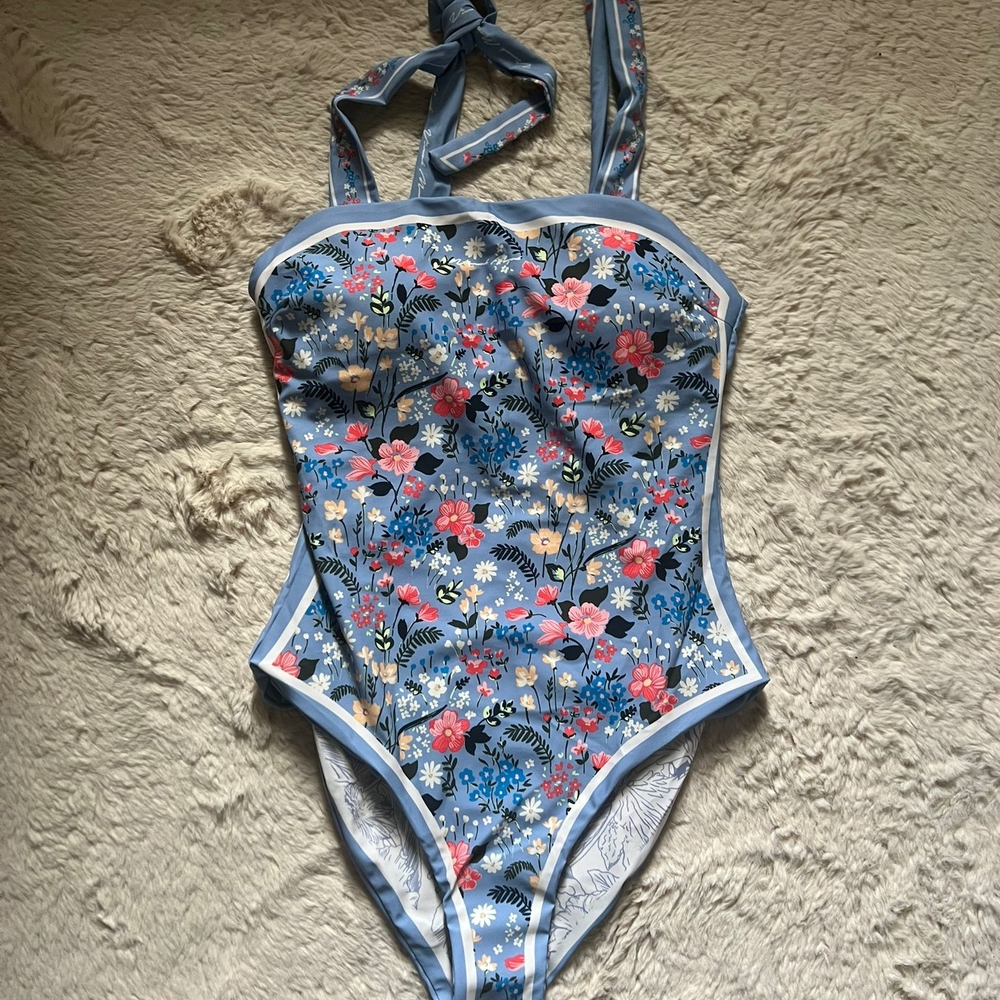 Floral Halter Women's One Piece Swimsuit